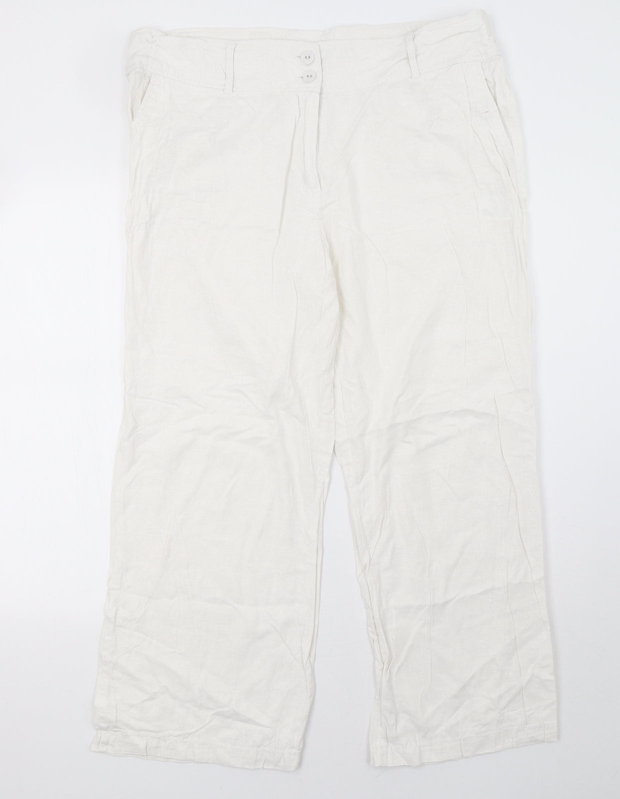 Per Se Womens White   Trousers  Size 20 L27 in