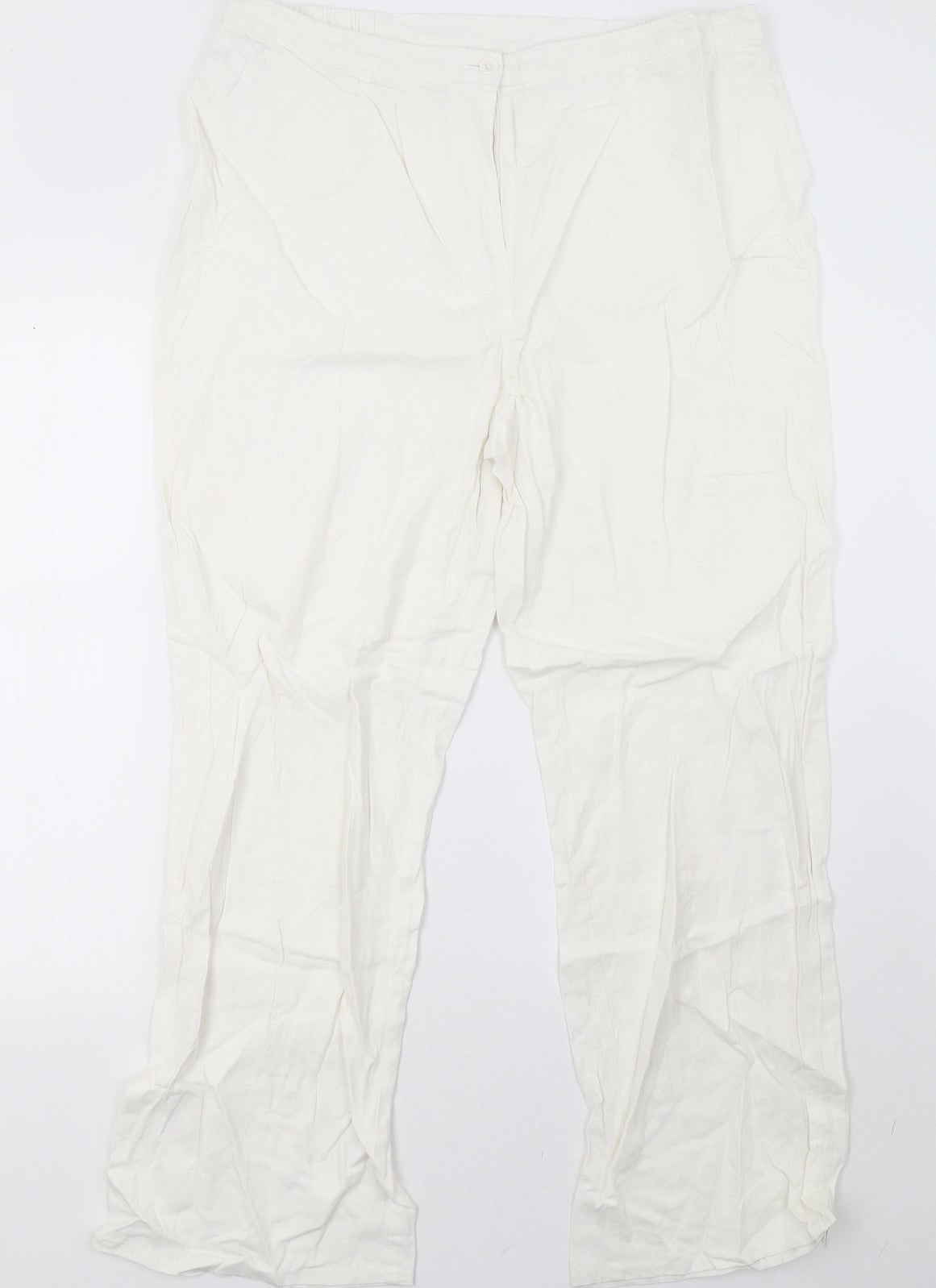 ble Womens White   Trousers  Size 18 L32 in
