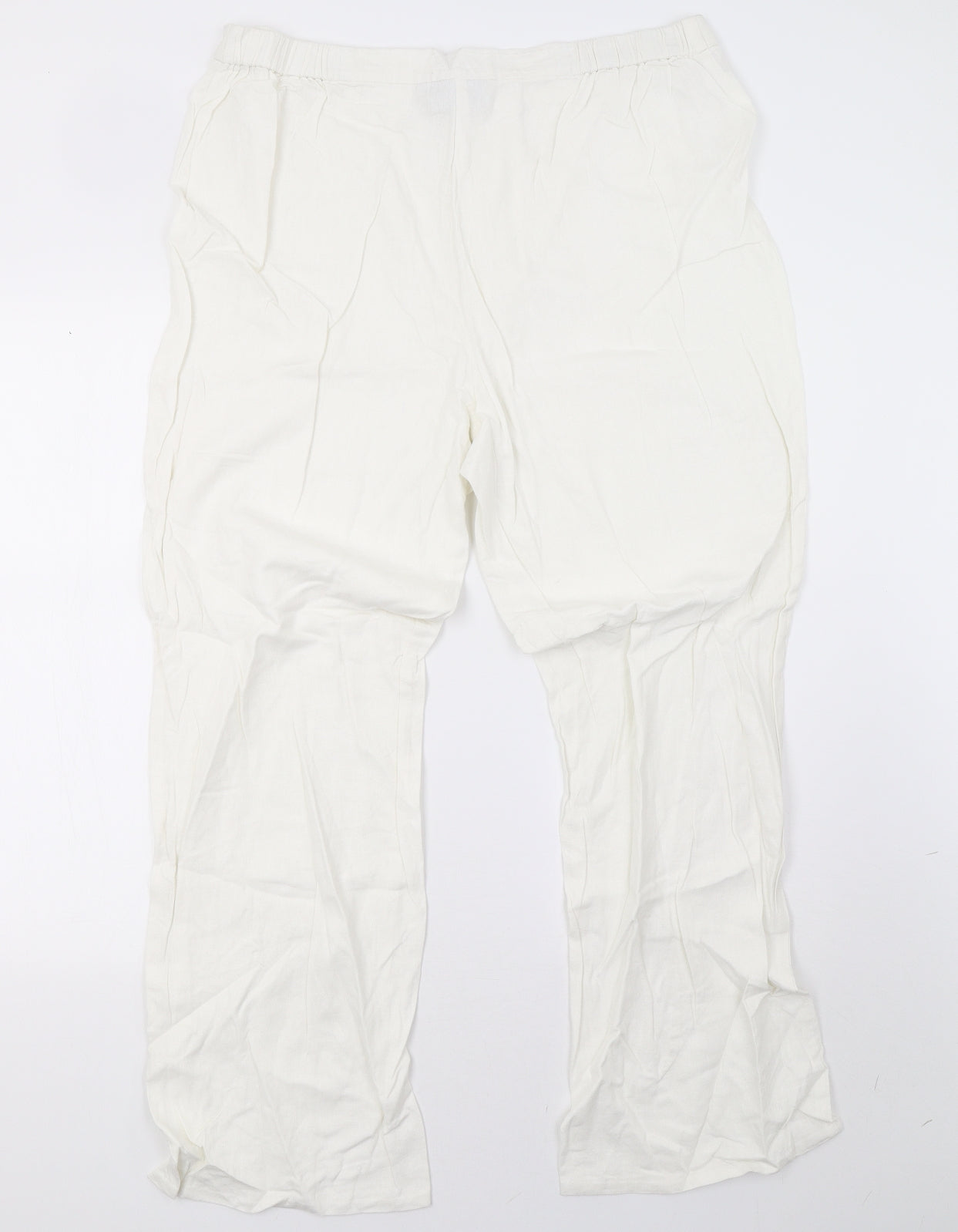 ble Womens White   Trousers  Size 18 L32 in