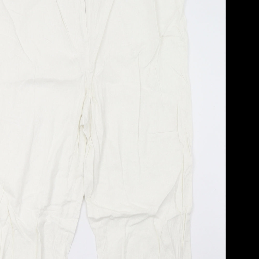 ble Womens White   Trousers  Size 18 L32 in