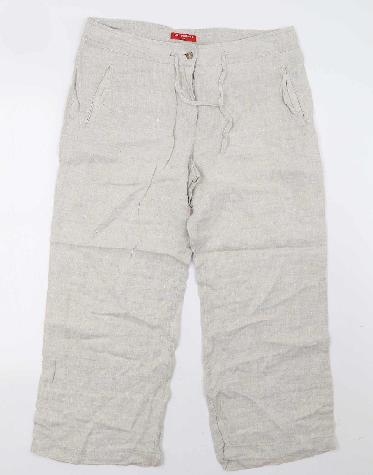 lisa campione Womens Beige   Trousers  Size 16 L29 in