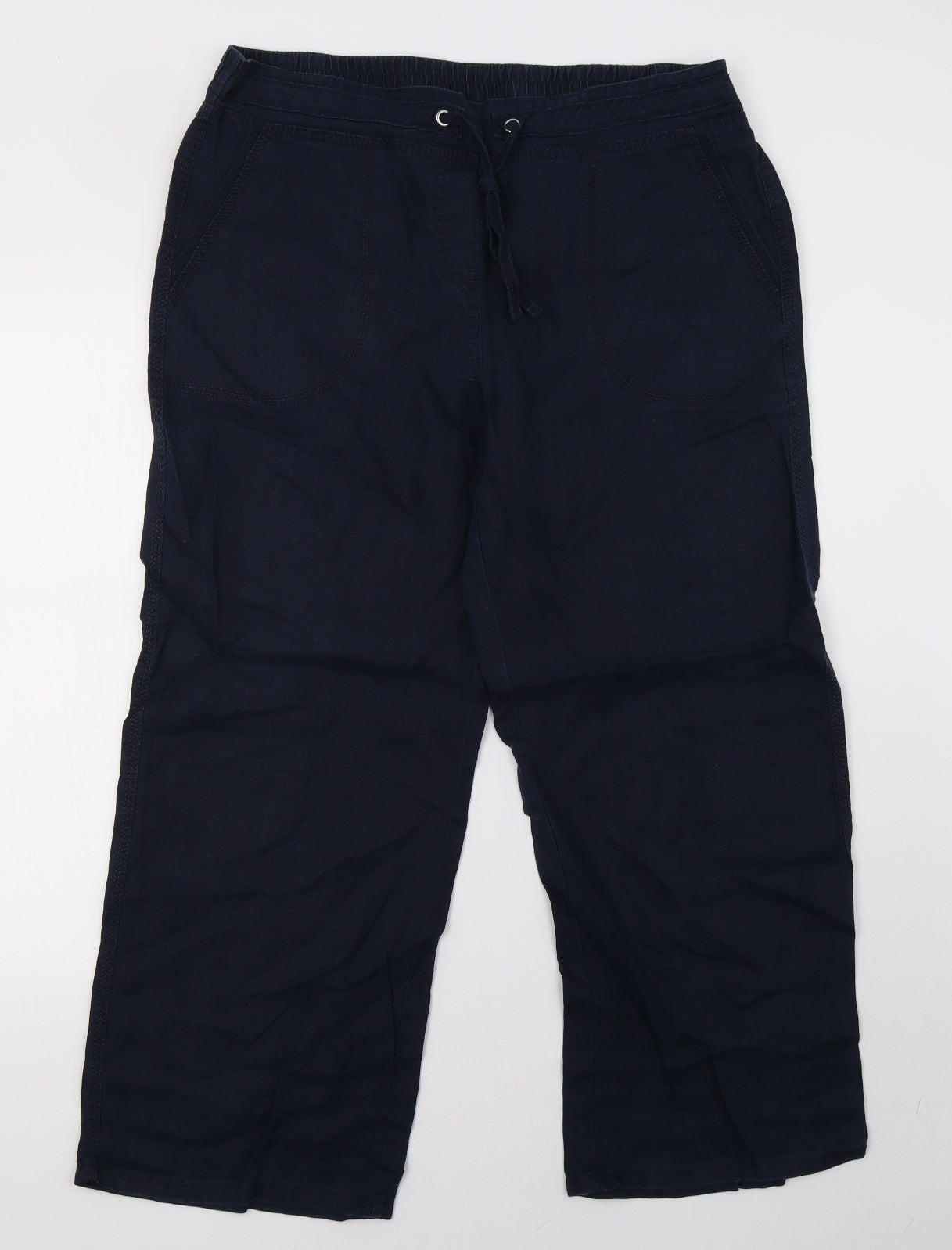 Marks and Spencer Womens Blue   Trousers  Size 16 L28 in