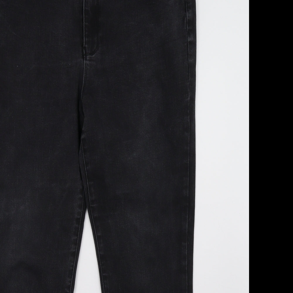 F&F Womens Black  Denim Straight Jeans Size 18 L28 in
