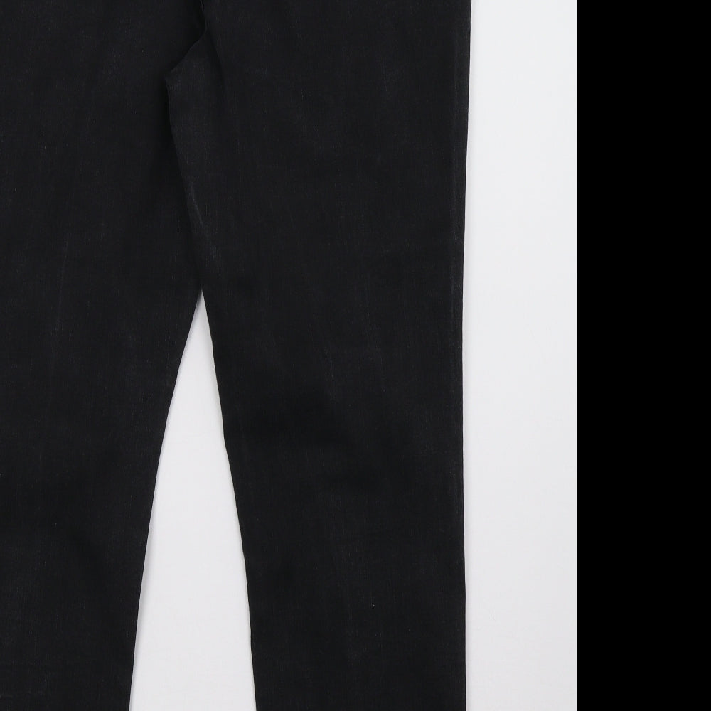 F&F Womens Black  Denim Straight Jeans Size 18 L28 in