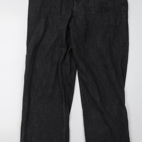 Liz Claiborne Womens Grey  Denim Mom Jeans Size 12 L32 in