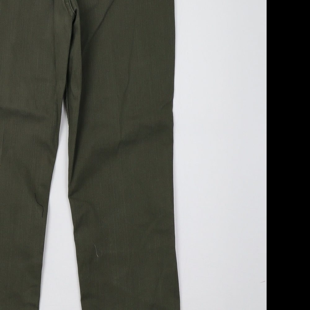 Marks and Spencer Womens Green  Denim Straight Jeans Size 14 L29 in
