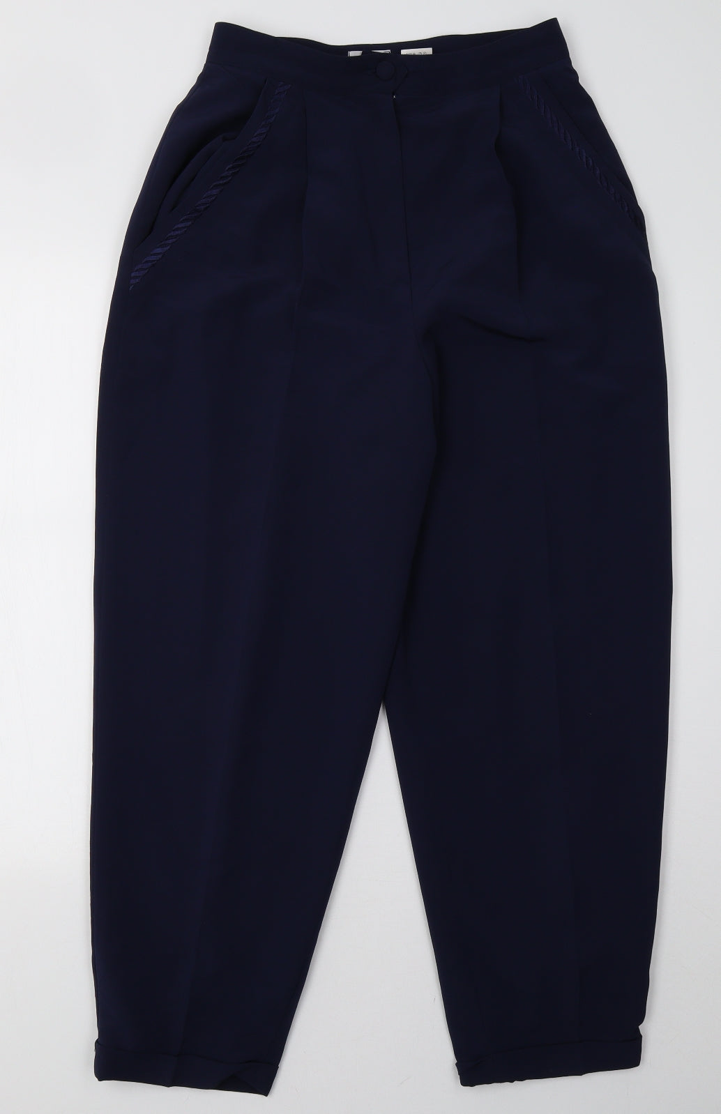 lenvol Womens Blue   Trousers  Size 8 L29 in