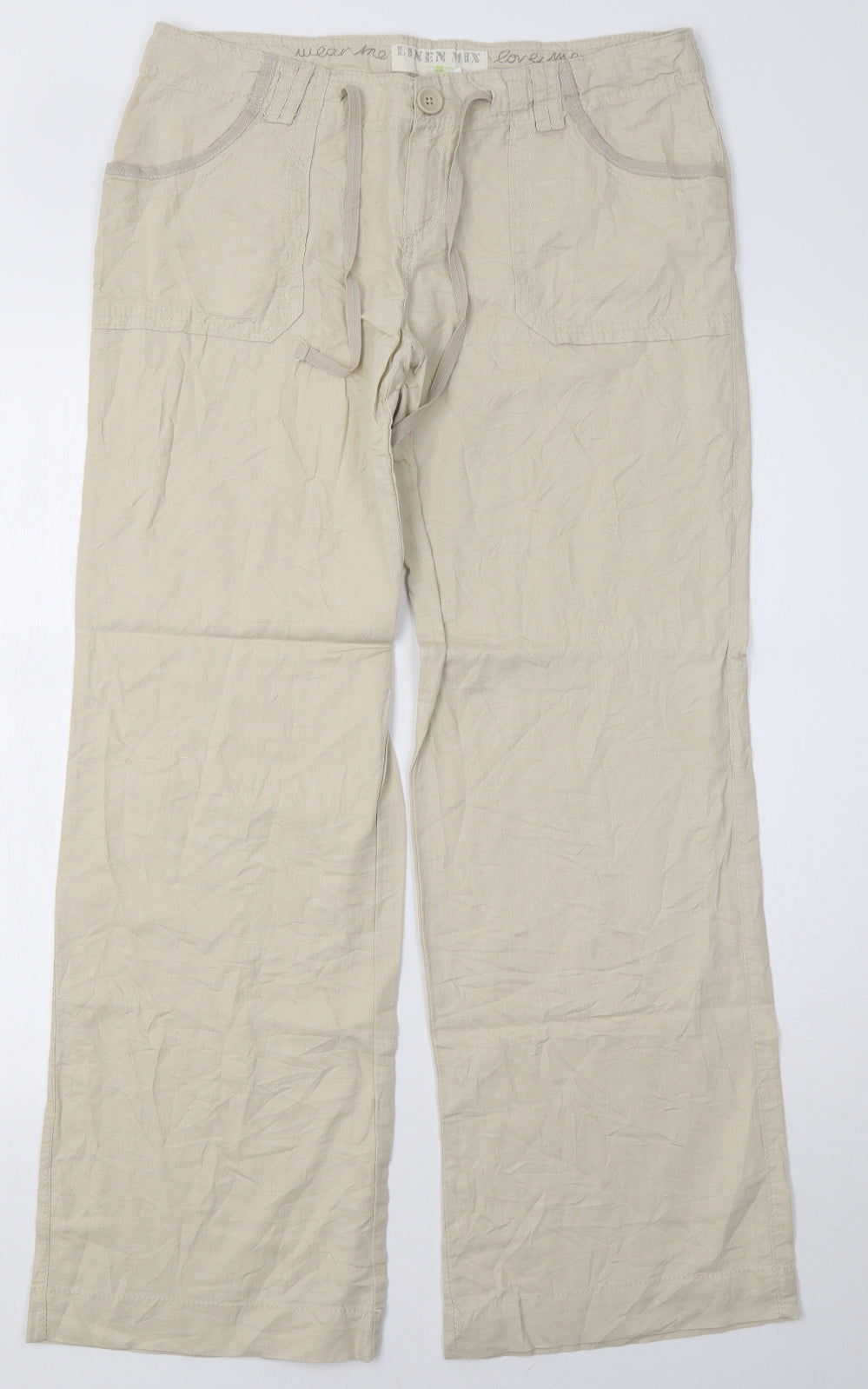 newlook Womens Beige   Trousers  Size 12 L31 in