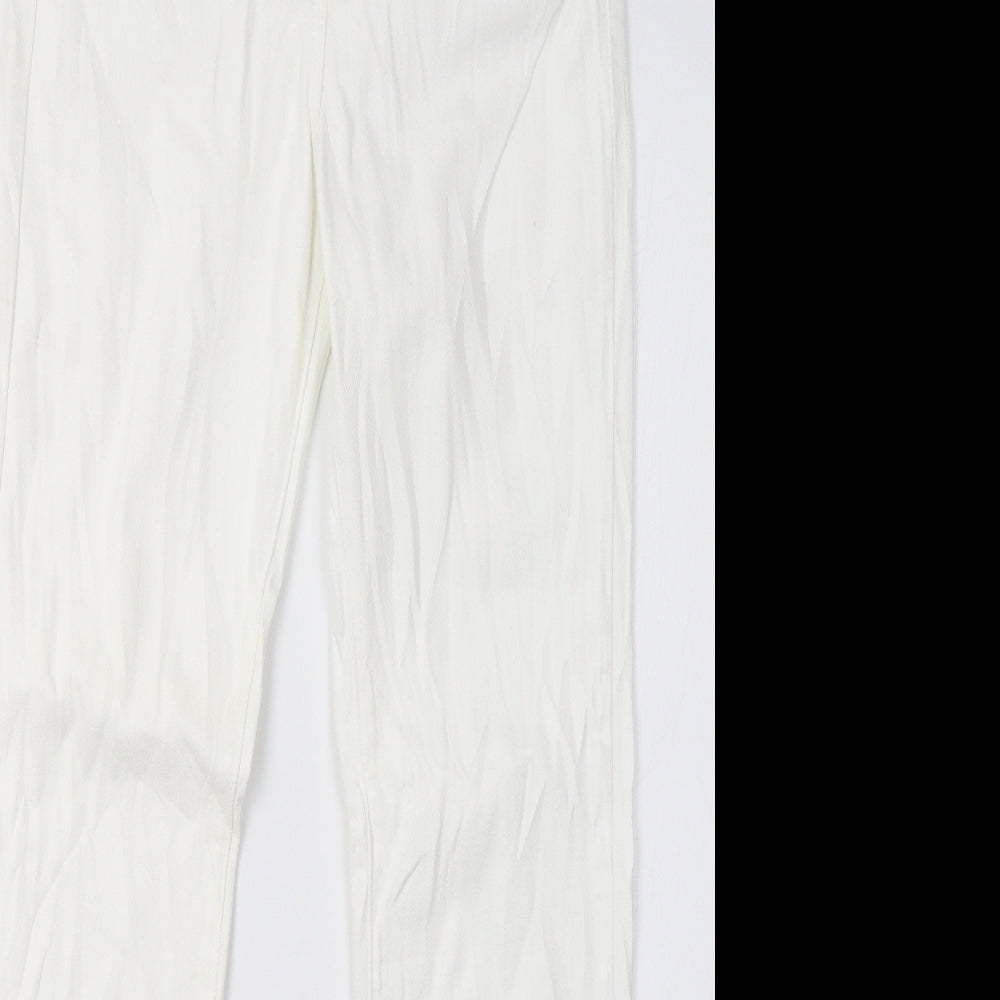 Marks and Spencer Womens White  Denim Bootcut Jeans Size 10 L32 in