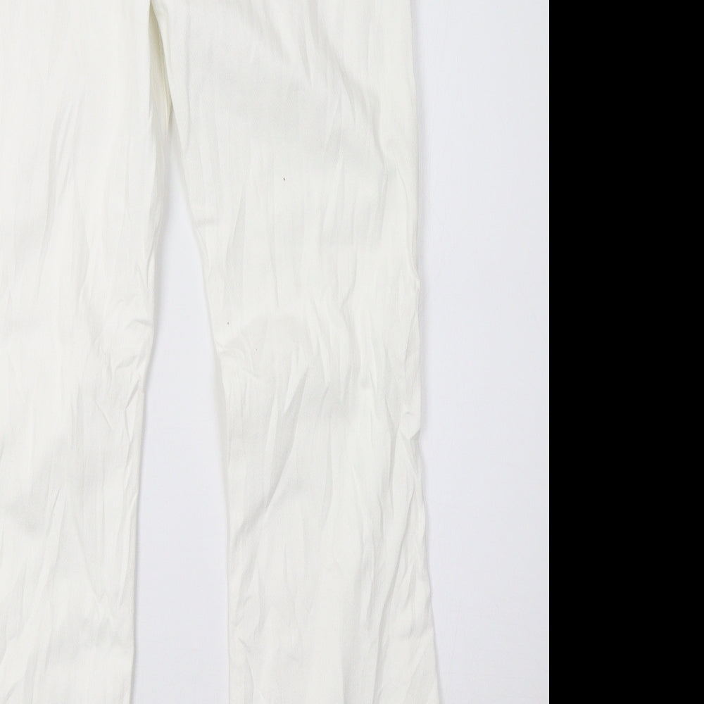 Marks and Spencer Womens White  Denim Bootcut Jeans Size 10 L32 in
