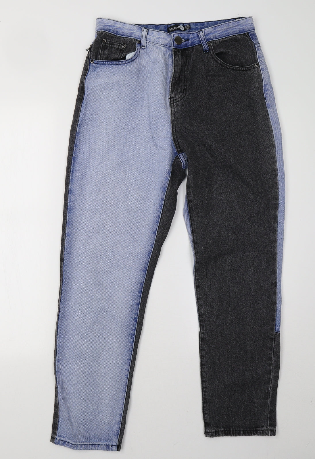 Boohoo Womens Blue  Denim Mom Jeans Size 10 L30 in