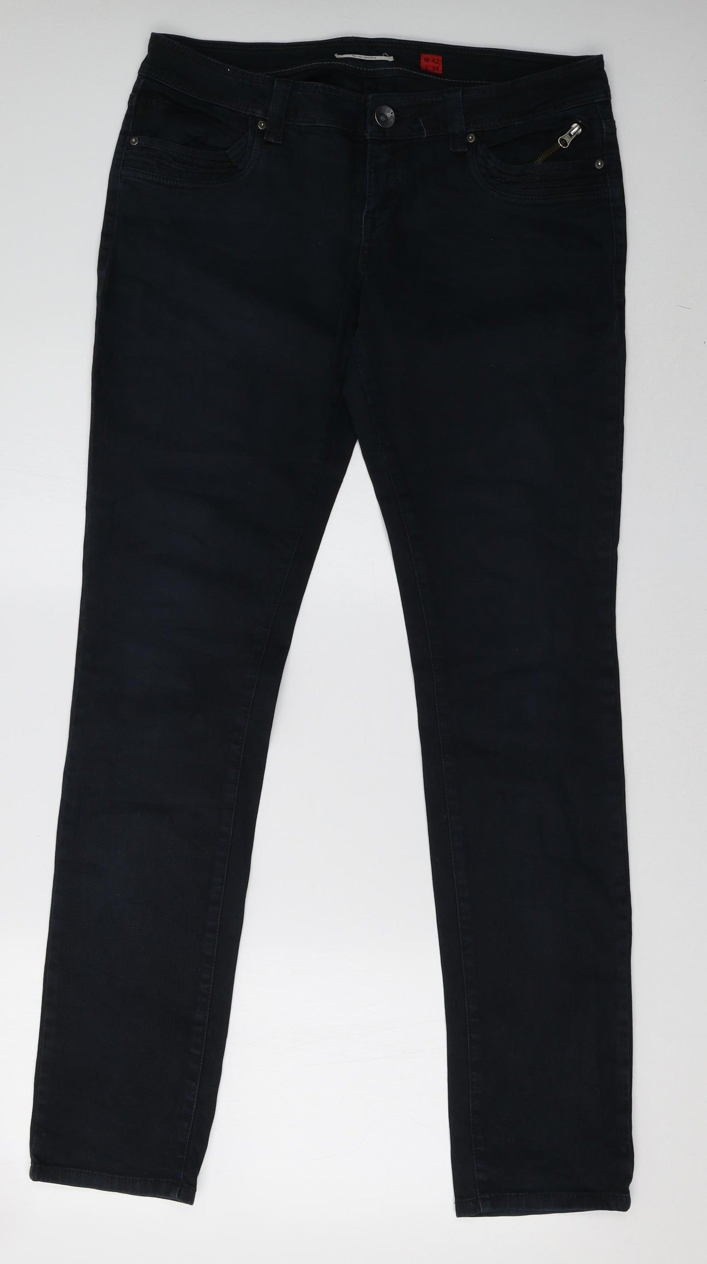 unique denim goods Womens Black  Denim Straight Jeans Size 42 L32 in