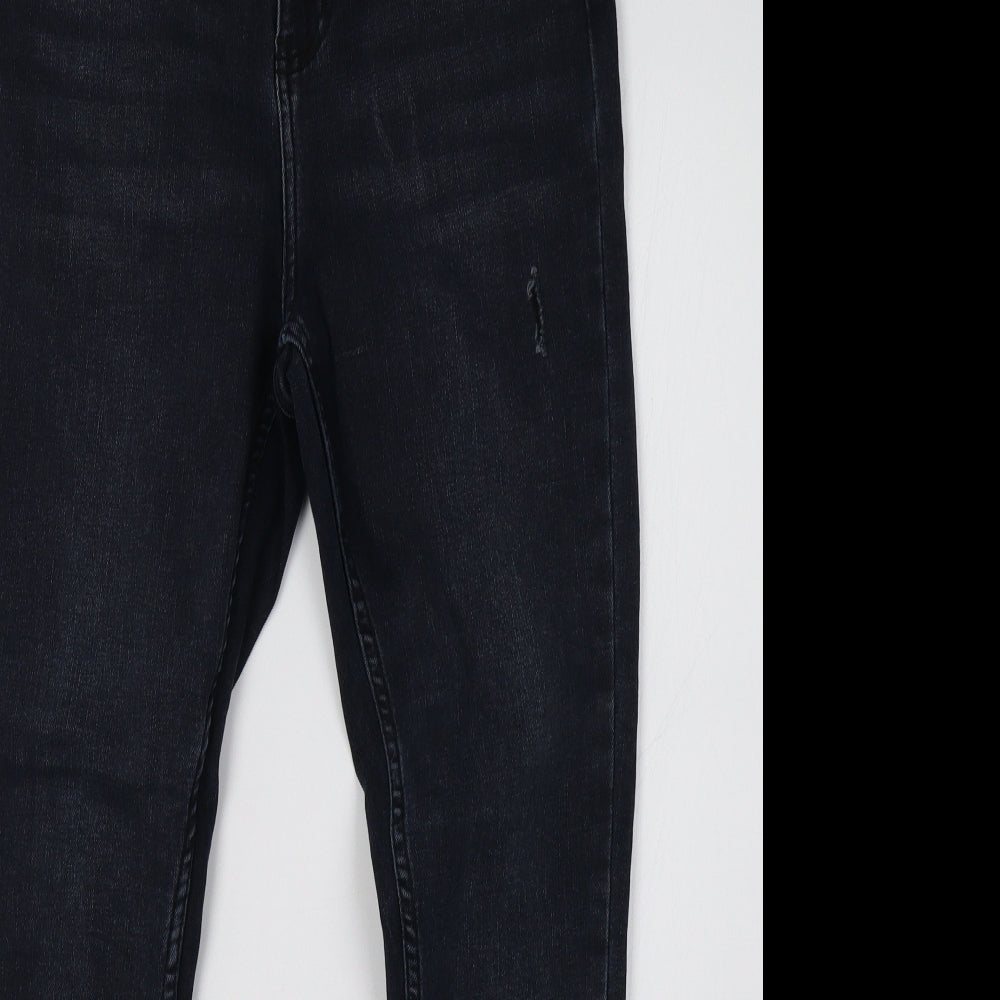 Primark Womens Black  Denim Skinny Jeans Size 12 L28 in