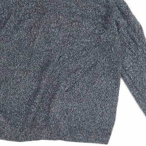 TU Mens Blue   Henley Jumper Size M