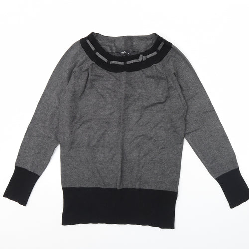 M&Co Womens Grey   Pullover Jumper Size M