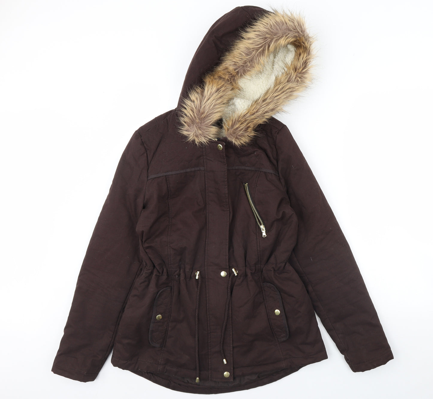 Dorothy Perkins Womens Brown   Rain Coat Coat Size 12