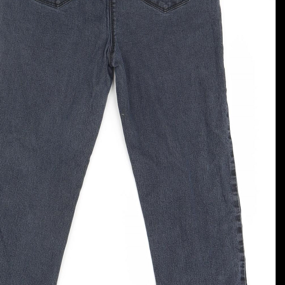 Preworn Womens Blue  Denim Straight Jeans Size 14 L28 in