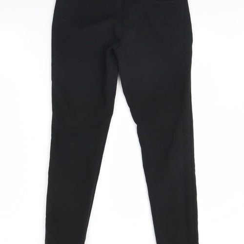 m&s Womens Black   Trousers  Size 8 L28 in