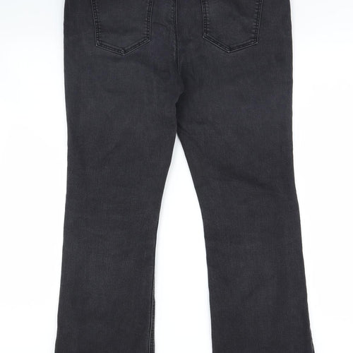 George Womens Black  Denim Bootcut Jeans Size 14 L28 in