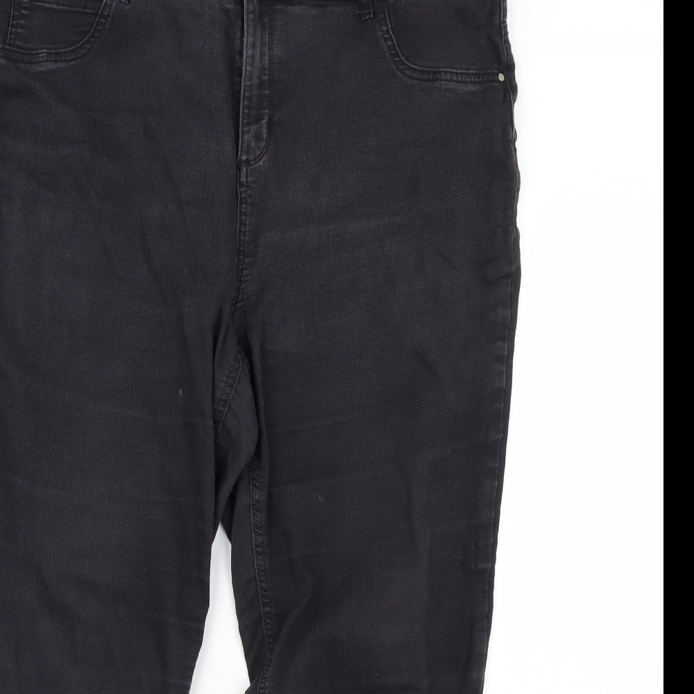 George Womens Black  Denim Skinny Jeans Size 22 L29 in