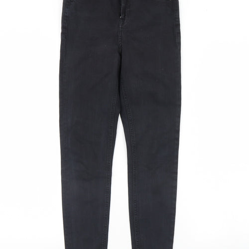 Topshop Womens Black  Denim Skinny Jeans Size 26 L30 in