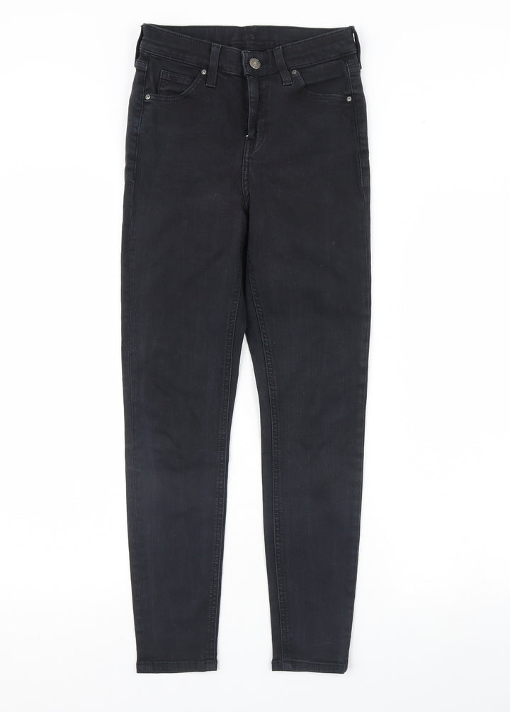Topshop Womens Black Denim Skinny Jeans Size 26 L30 in