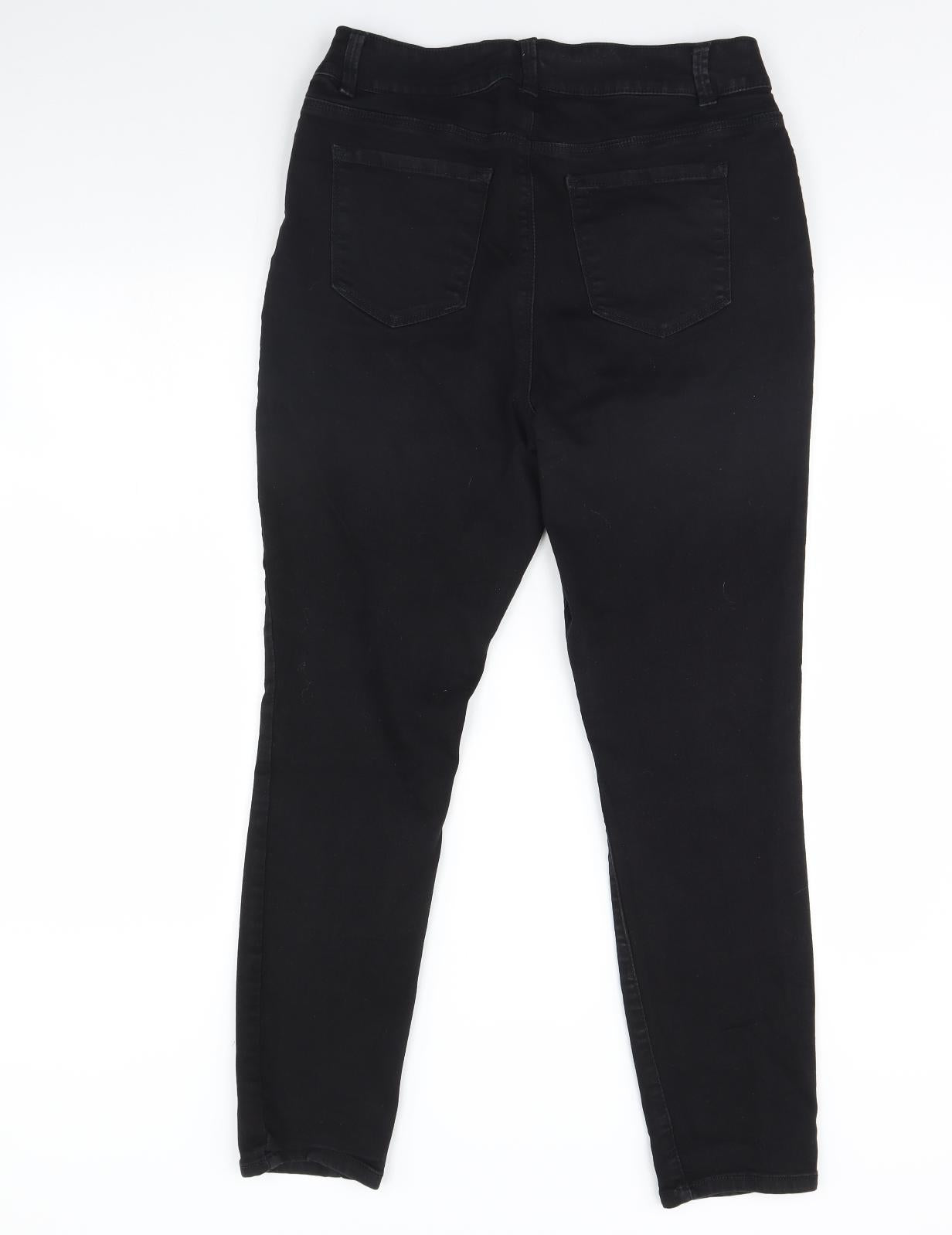 D. Jeans Womens Black  Denim Skinny Jeans Size 14 L30 in