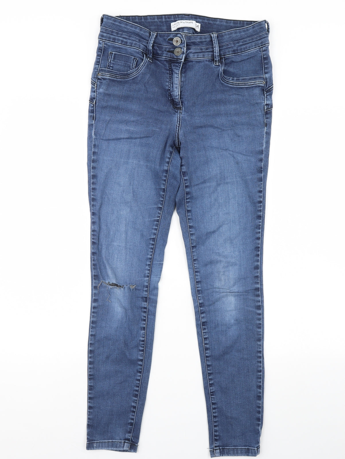 NEXT Womens Blue  Denim Skinny Jeans Size 14 L30 in