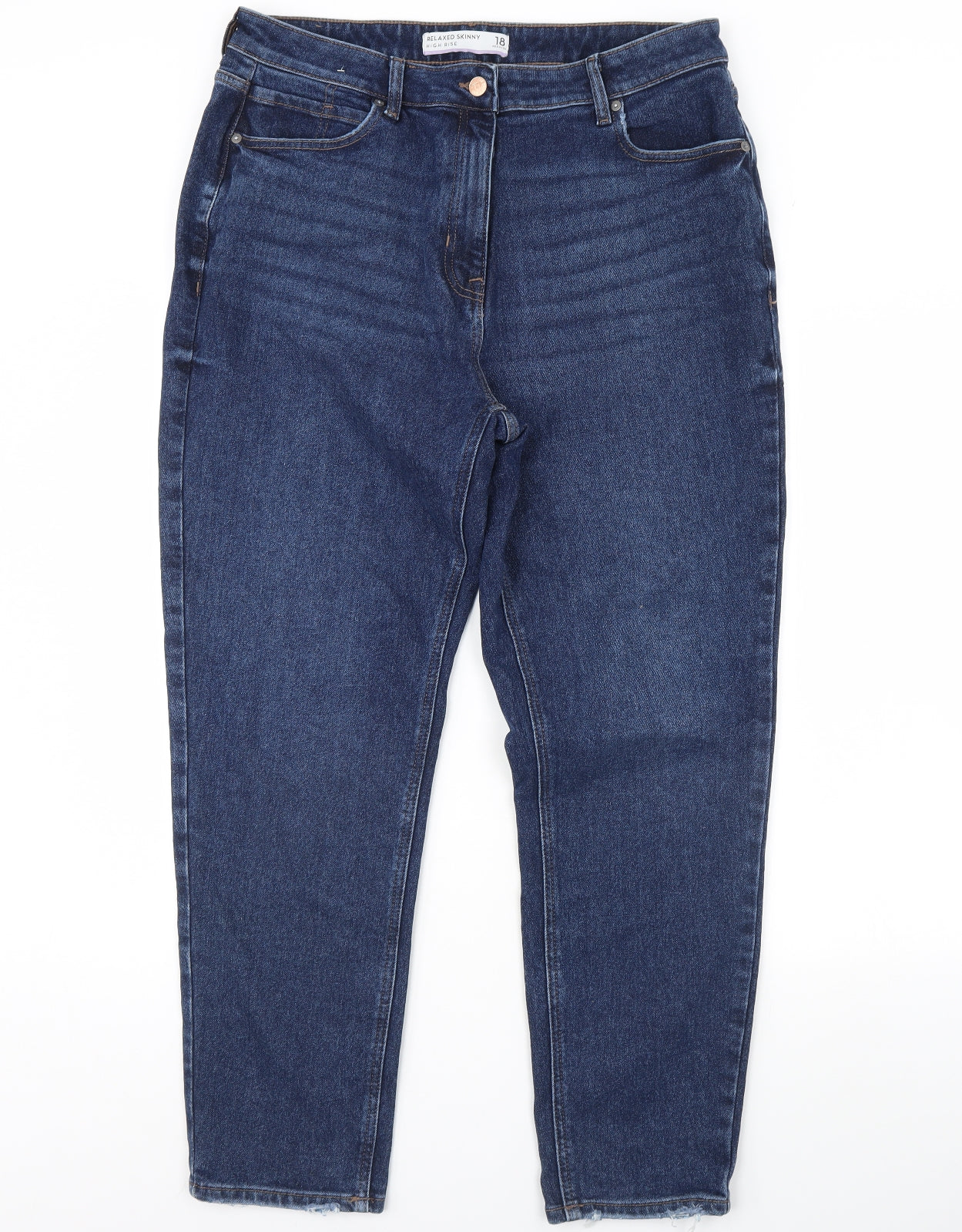 NEXT Womens Blue  Denim Straight Jeans Size 18 L30 in