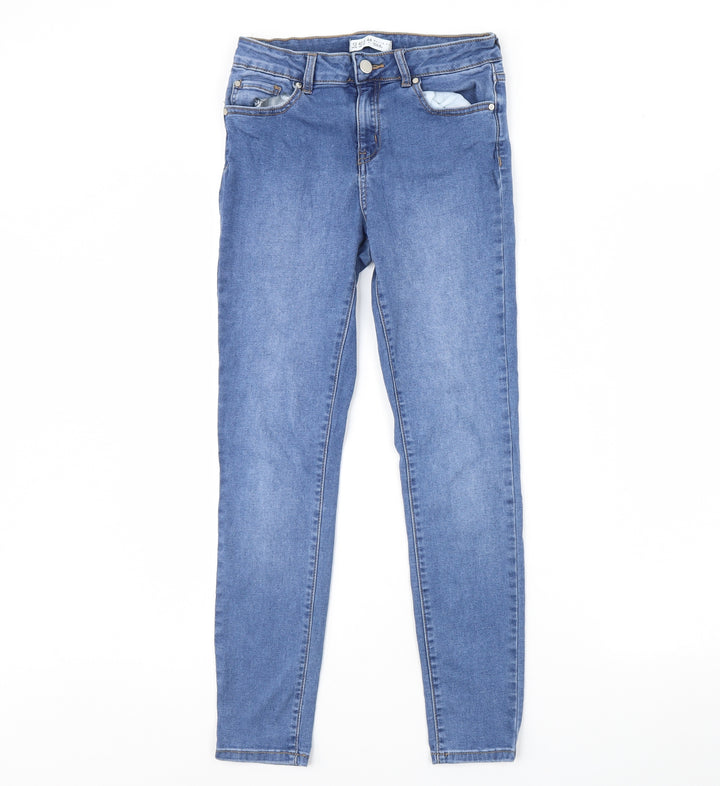 Denim & Co. Womens Blue Denim Skinny Jeans Size 12 L28 in