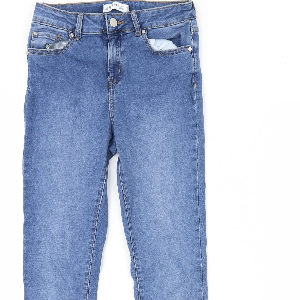 Denim & Co. Womens Blue  Denim Skinny Jeans Size 12 L28 in