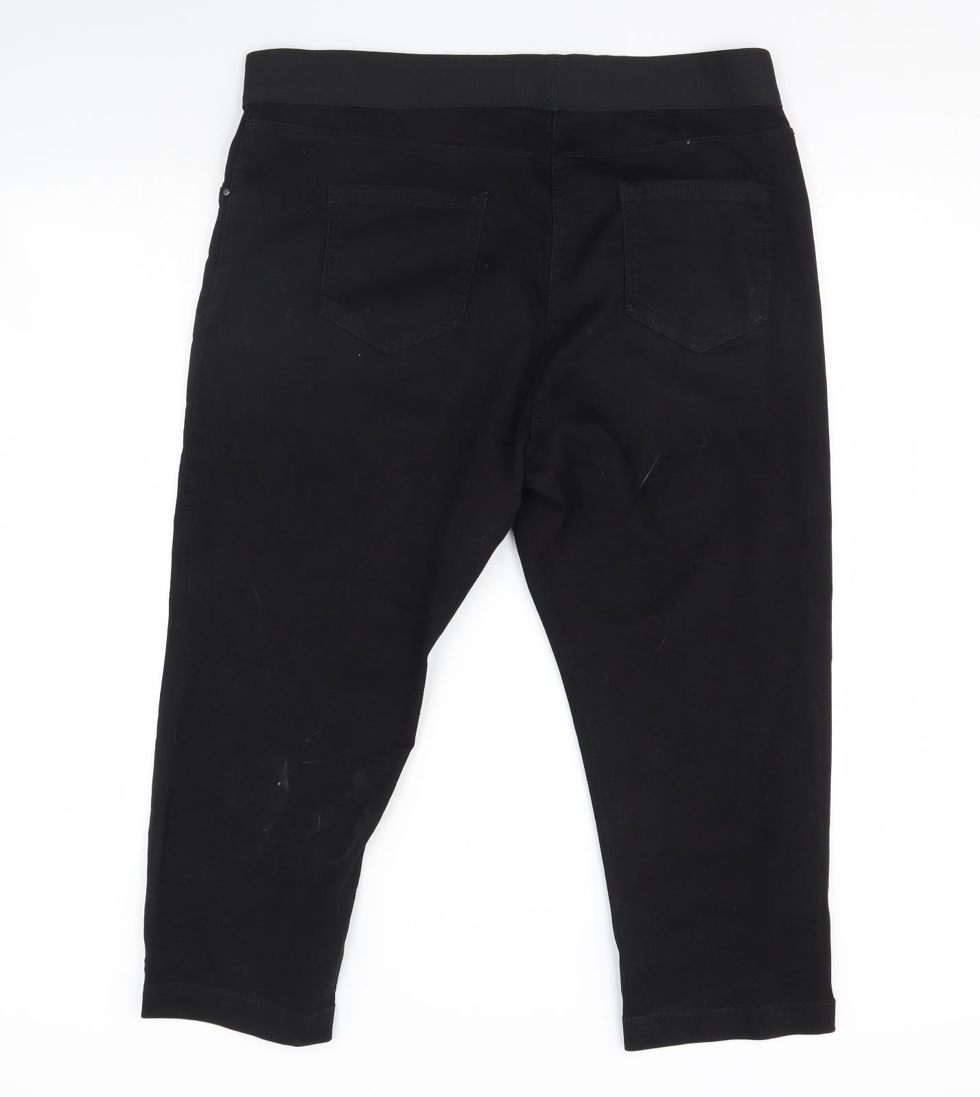 George Womens Black  Denim Cropped Jeans Size 20 L23 in