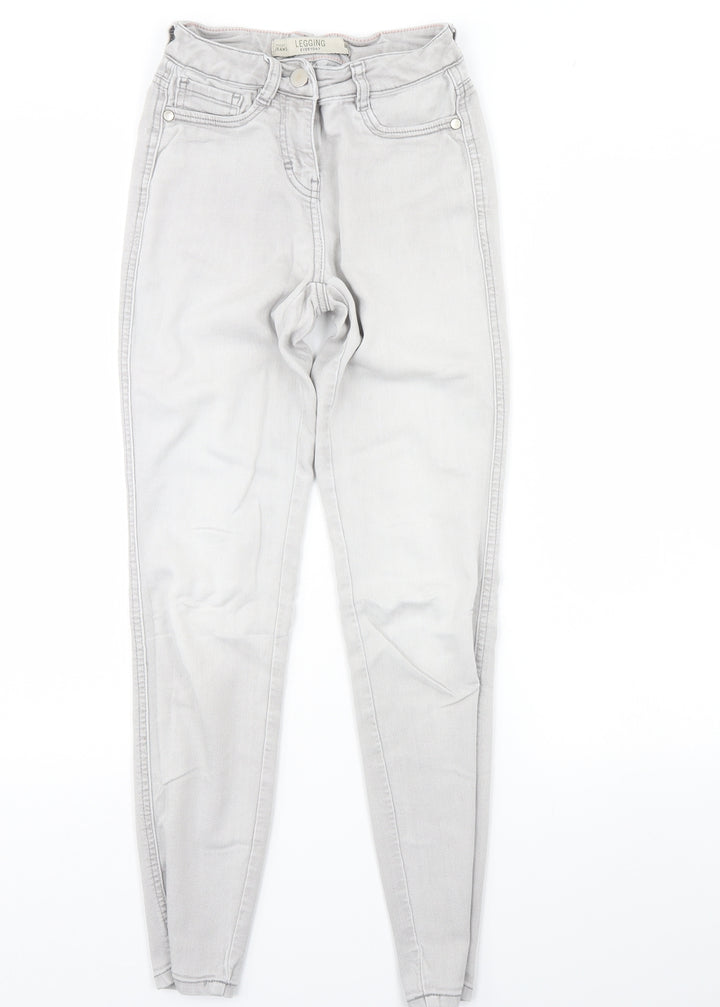 NEXT Womens Grey Denim Skinny Jeans Size 6 L28 in