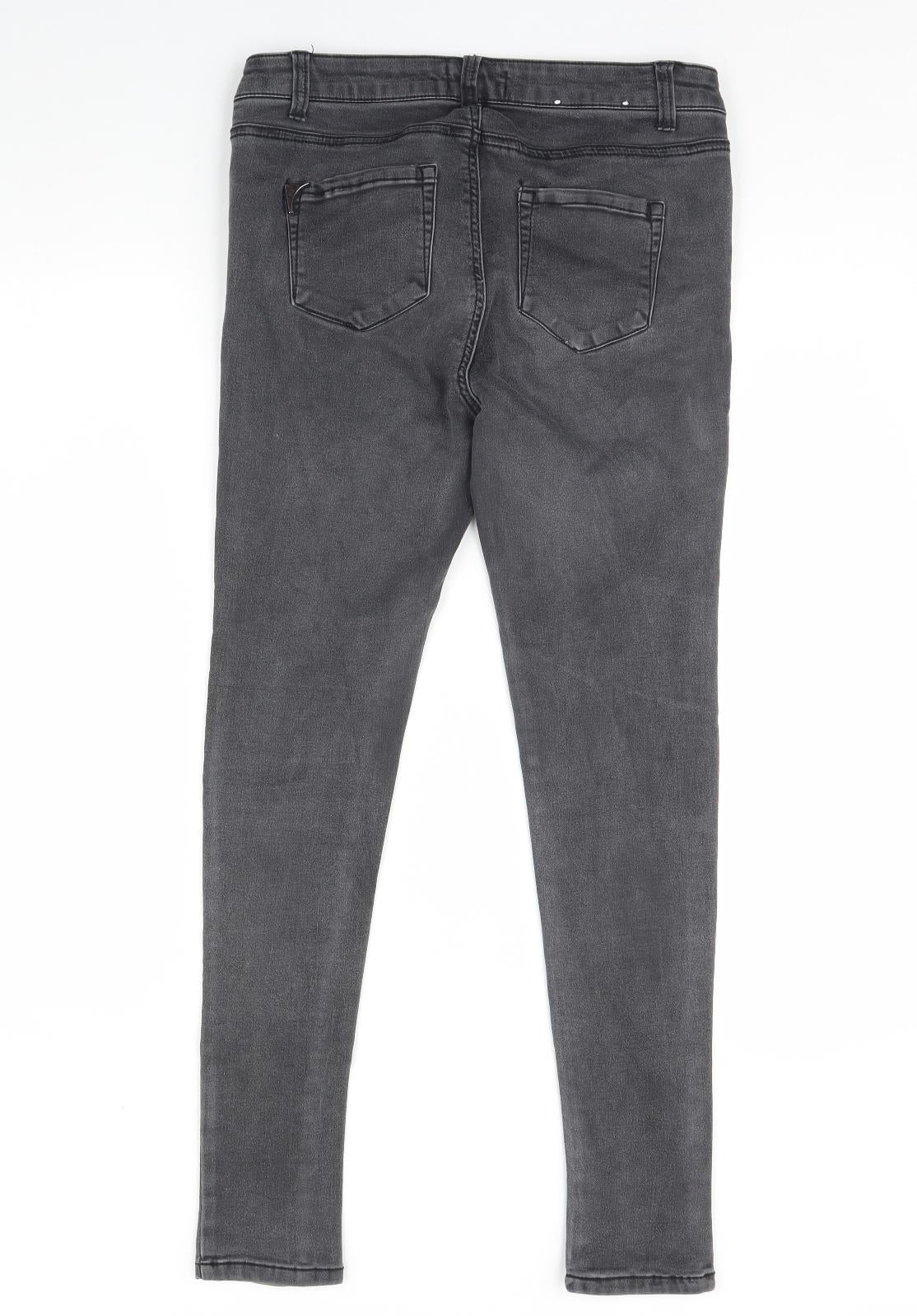 Peacocks Womens Black  Denim Skinny Jeans Size 10 L30 in