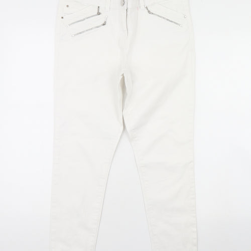 George Womens White  Denim Skinny Jeans Size 10 L28 in