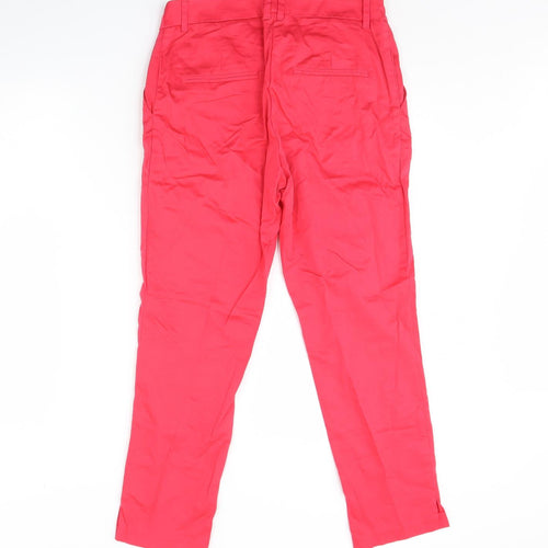 H&M Womens Pink   Cropped Trousers Size 10 L26 in