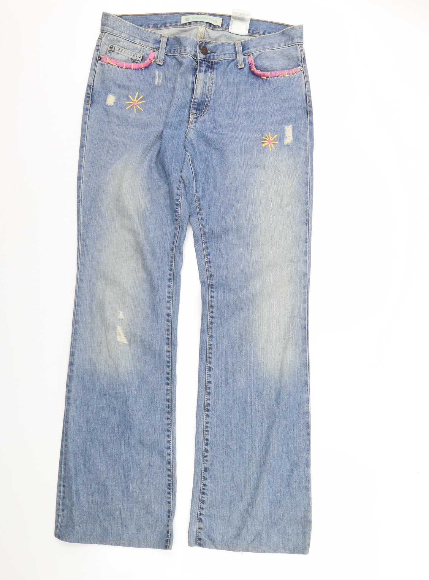Gap Womens Blue  Denim Straight Jeans Size 10 L32 in