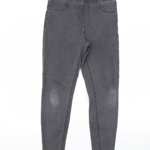 m&s Womens Grey  Denim Jegging Jeans Size 10 L28 in