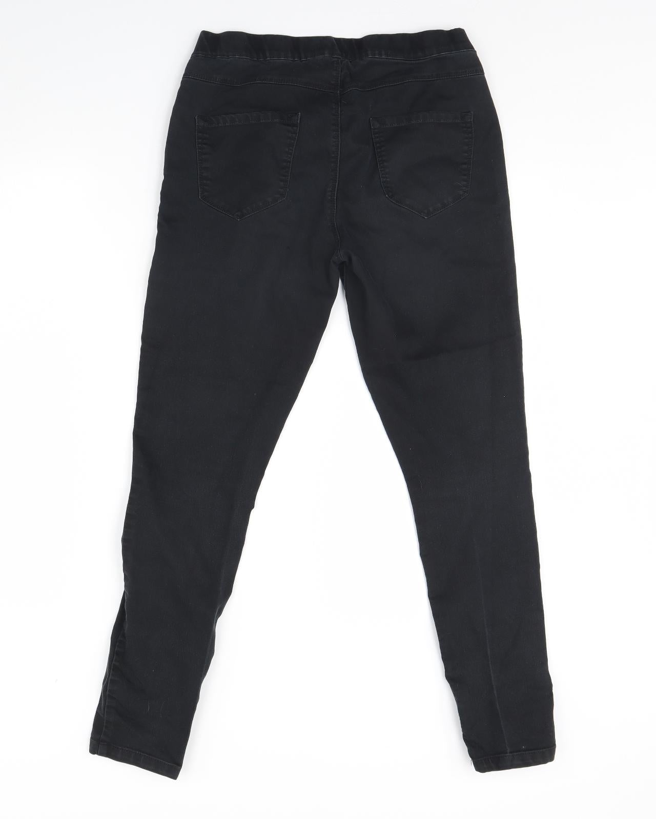 George Womens Black  Denim Skinny Jeans Size 12 L29 in