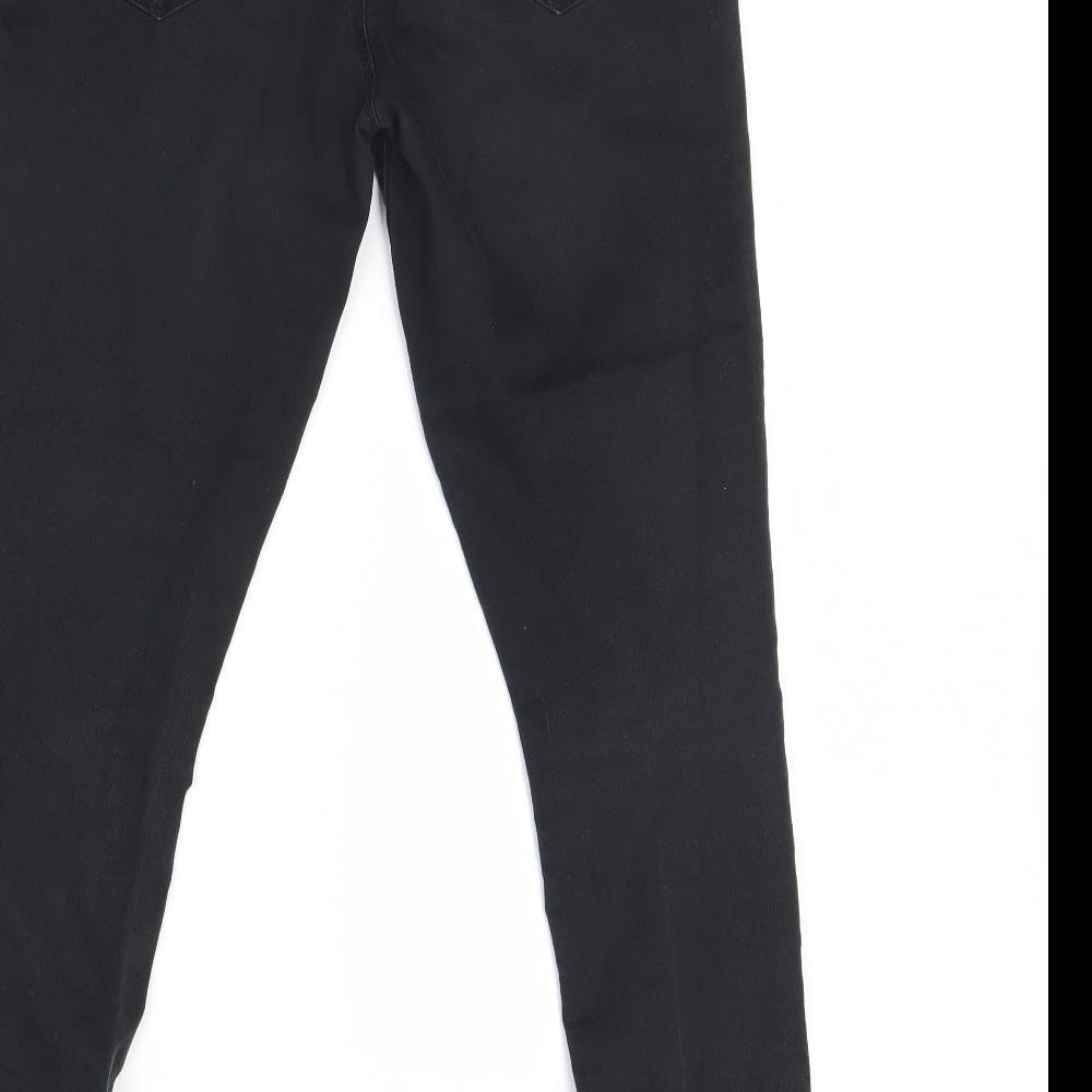 George Womens Black  Denim Skinny Jeans Size 12 L29 in