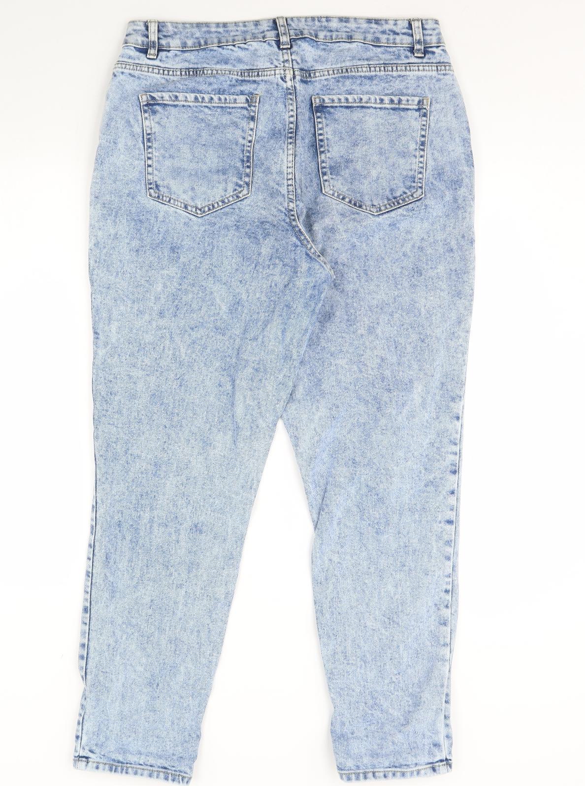 New Look Womens Blue  Denim Straight Jeans Size 14 L30 in