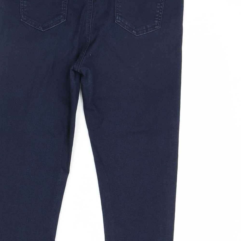 M&S Womens Blue  Denim Cropped Jeans Size 16 L23 in