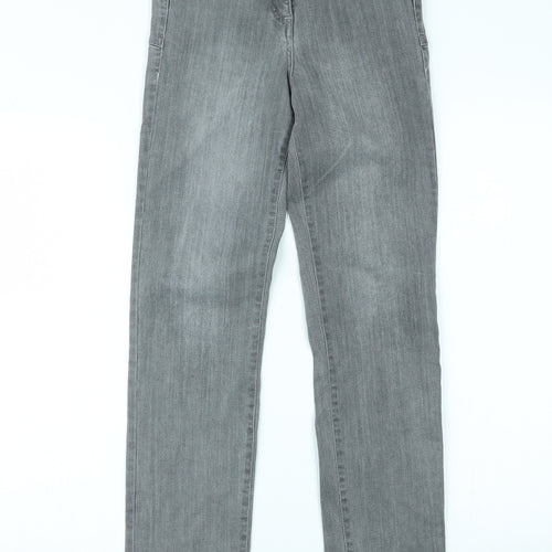 NEXT Womens Grey  Denim Straight Jeans Size 8 L29 in