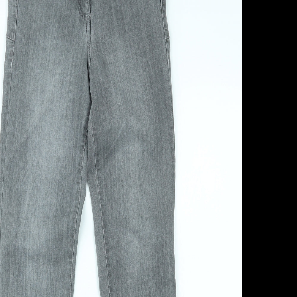 NEXT Womens Grey  Denim Straight Jeans Size 8 L29 in