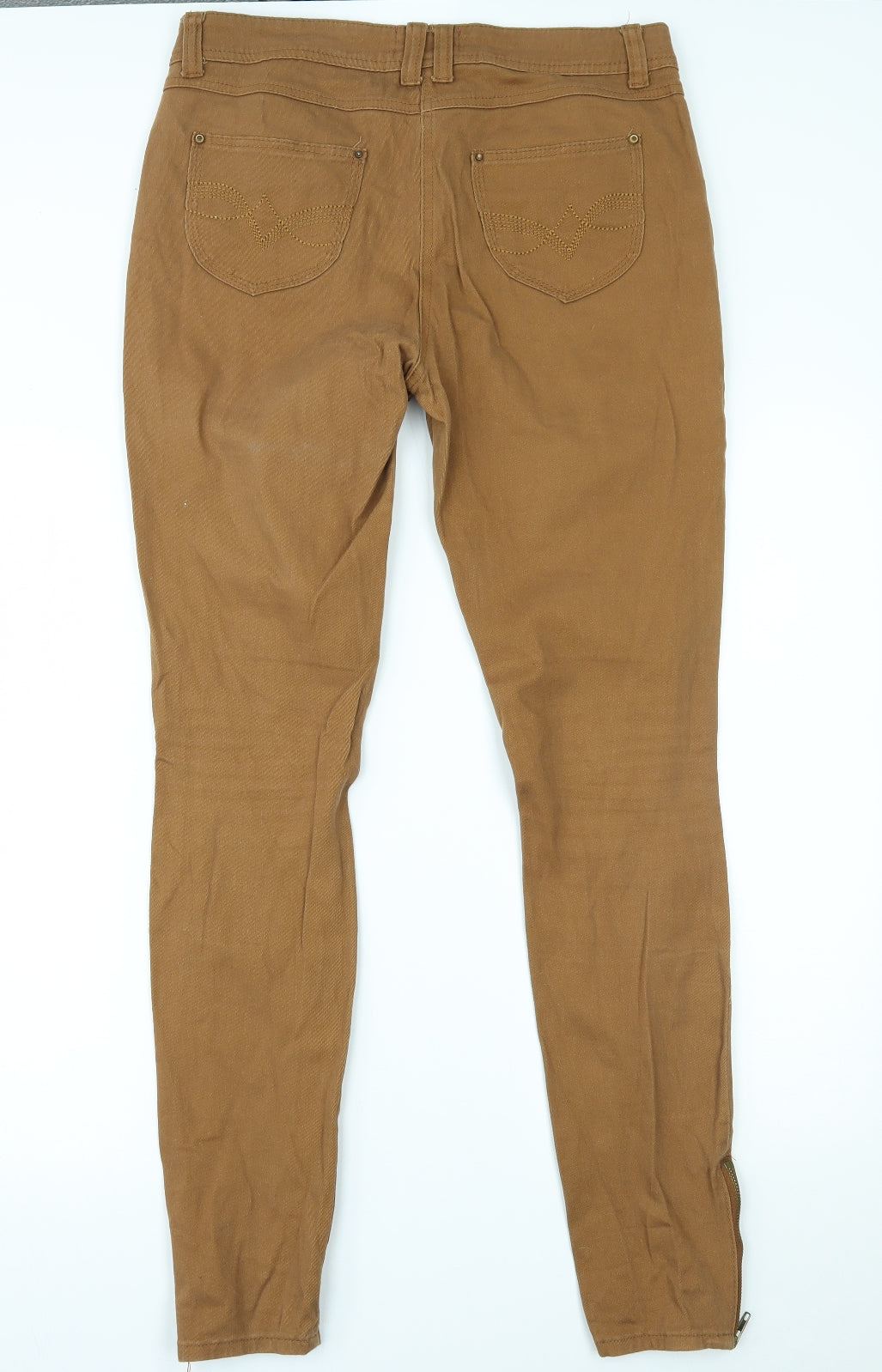 George Womens Brown  Denim Skinny Jeans Size 12 L30 in
