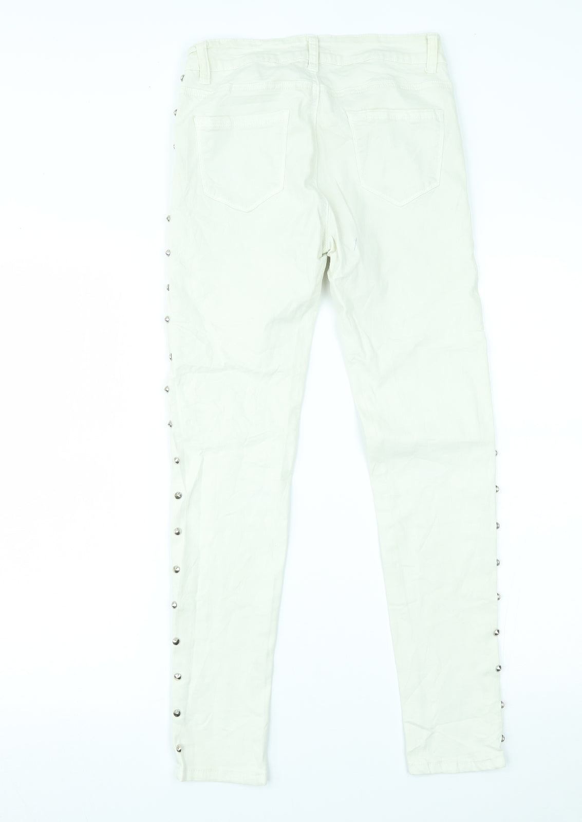 sixte Womens Ivory  Denim Skinny Jeans Size M L26 in