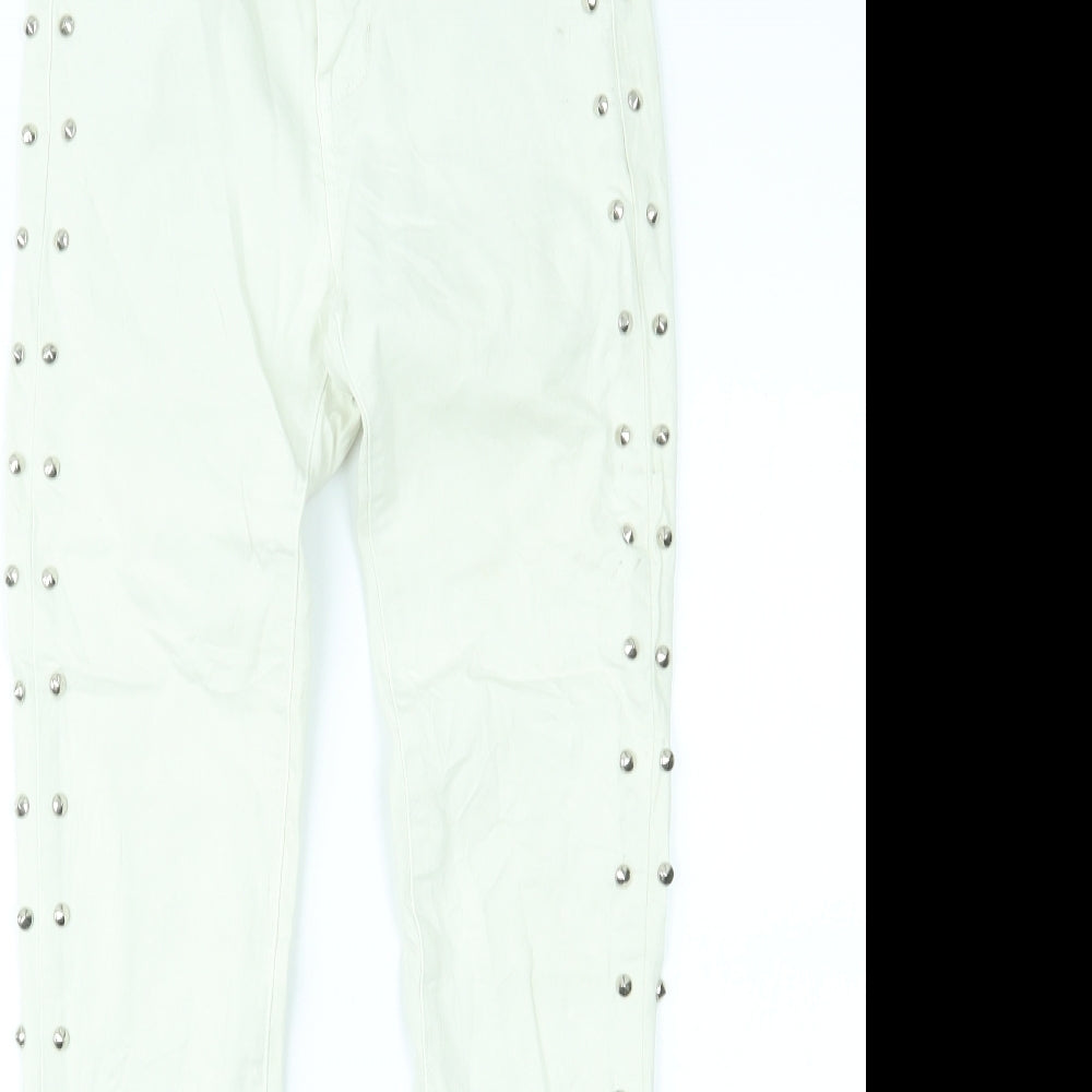 sixte Womens Ivory  Denim Skinny Jeans Size M L26 in
