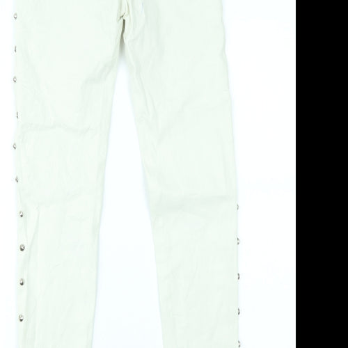 sixte Womens Ivory  Denim Skinny Jeans Size M L26 in