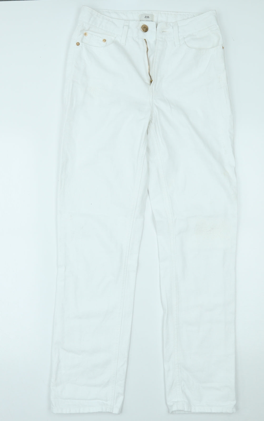 River Island Womens White  Denim Skinny Jeans Size 8 L28 in