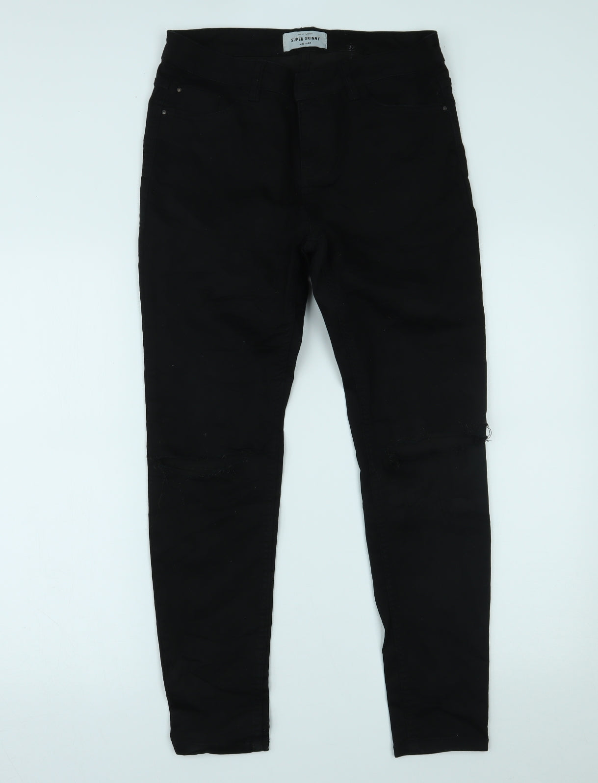 New Look Womens Black  Denim Skinny Jeans Size 12 L26 in